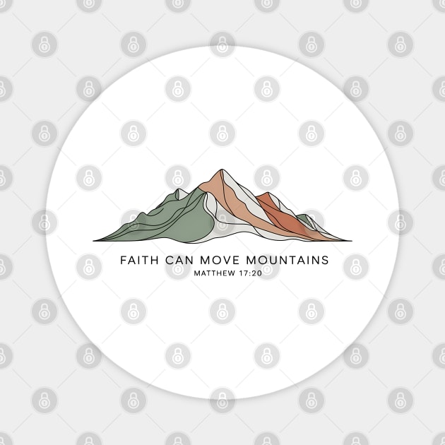 Matthew 17:20 Faith Can Move Mountains Magnet by Emmanuel's Store 4